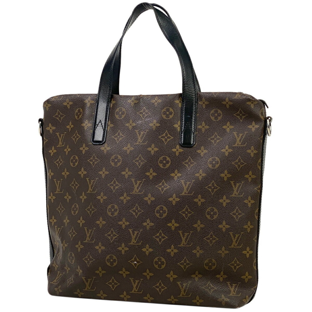 Louis Vuitton Kitan Handbag Tote Bag Macassar Brown Noir Black